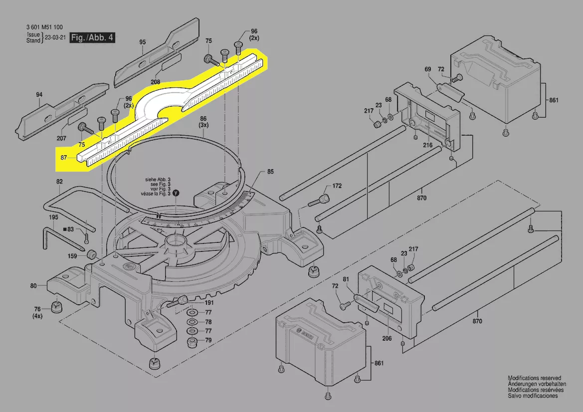 support butée réf. 1 609 B08 073 BOSCH